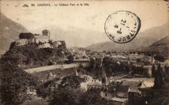 CPA Lourdes Le Chateau Fort et la Ville