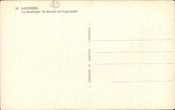 CPA Lourdes La Basilique St michel et l'esplanade