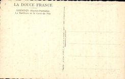 CPA Lourdes La Basilique et le Gave de Pau