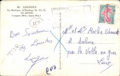 CPA Lourdes La Basilique Vue Generale