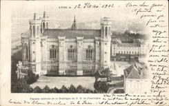 CPA Lyon Side wall of the Nd basilica of Fourviere