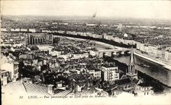CPA Lyon Panoramic View on Lyon Taken of Minimies