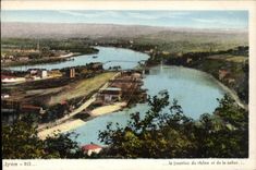 CPA Iyon the Junction of the Rhone And the Saone
