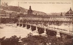 CPA Lyon the Bridge Of Guillatiere the Hotel God