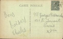 CPA Lyon the Wilson Bridge And God With the moonlight