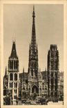 CPA Rouen the Cathedral the Frontage and the Arrow