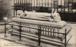 CPA the Cathedral of Rouen Tomb of Richard Lion-hearted