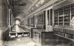 CPA Fontainebleau Bibliotheque Galerie de Diane 