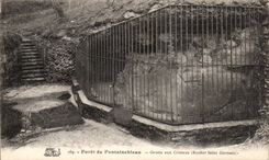 CPA Fontainebleau Foret Grotte aux cristaux Rocher Saint Germain 