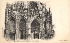 CPA Rouen Gate of the church Saint Maclou