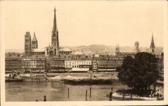 CPA Rouen Panorama On the Cathedral St Maclou and St ouen
