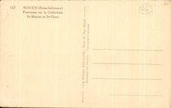 CPA Rouen Panorama On the Cathedral St Maclou and St ouen