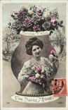 CPA Fantaisie Femme Vive Sainte Marie 