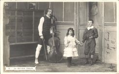 CPA Fantaisie Le maitre a danser Enfants Violoncelle 