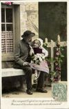 CPA Fantaisie Enfant Enfant et grand pere