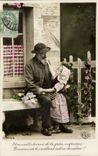 CPA Fantaisie Enfant Enfant et grand pere