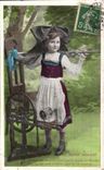 CPA Fantaisie Enfant Alsace Rouet