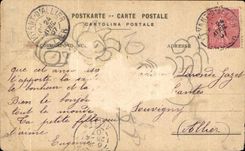 CPA Fantaisie Fleurs Main Anniversaire