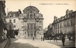 CPA Fougeres la place du Theatre