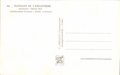 CPA Exposition Internationale Paris 1937 Pavillon de l'Angleterre Tout Eiffel