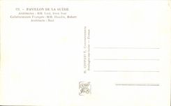 CPA Exposition Internationale Paris 1937 Pavillon De La Suede Tour Eiffel
