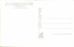 CPA Exposition Internationale Paris Les Pavillons De La Suede De La Tchecoslovaquie Et Des Etats Unis Vue Du Pont d'Lena