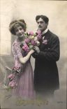 CPA Fantaisie Femme Couple Bonne Fete