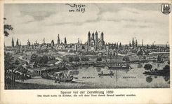 CPA Speyer VOR der Zerstorung Die Stadt hatte Kloster die put dem Dom durch Brand zerstort wurden