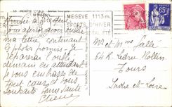 CPA Megeve winter Station