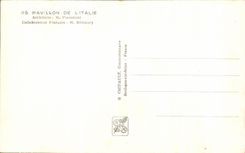 CPA Exposition Internationale Paris 1937 Pavillon de l'Italie
