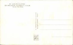 CPA Exposition internationale Paris 1937 Les Pavillons De Belgique Suisse Et Italie
