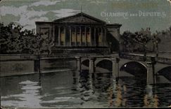 CPA Chambre Des Deputes paris la Nuit 