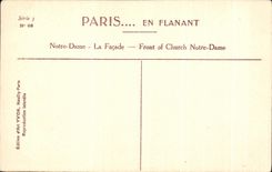 CPA Paris While Strolling Notre Dame the Frontage