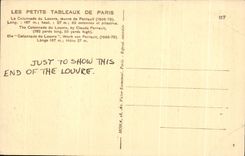 Pequenas tablas de CPA de Paris la columnata del Louvre