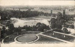 CPA Paris vista de Pavillon de Flore el Louvre