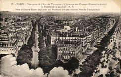 CPA Paris Vue prise de l'Arc de Triomphe L'Avenue des Champs Elysees et 