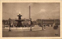 CPA the Small Tables Of Paris Places Harmony the fountains