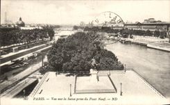 CPA Paris Seen on the Seine taken of the Bridge Last nine Louvre