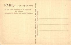 CPA Paris While Strolling the Bridge Alexandre III and I' Esplanade