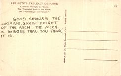 Pequenas tablas de CPA de Paris Arc De Triomphe de I Etoile