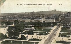 CPA Paris Panorama Of the Garden Of Louvre Tulle makings