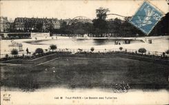 CPA Paris the Basin Of Tileries