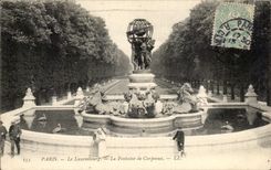 CPA Paris Luxembourg the Fountain De Carpeaux