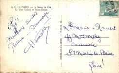 CPA Paris the Seine ISCED Gallant Green And Notre Dame