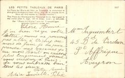 Pequenas tablas de CPA de Paris el lugar de Etoile y de Arc De Triomphe