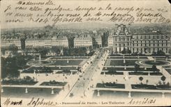 Panorama de CPA del Louvre Tileries de Paris