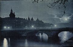 CPA Paris La Nuit Paris Le Palais de Justice au Clair de lune 
