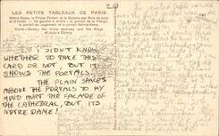 CPA Small Tables Of Paris Notre Dame Triple Gate