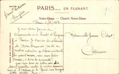 CPA Paris While Strolling Notre Dame Church Notre Dame