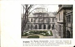 CPA Paris Le Musee Carnavalet Ancien hotel des Ligneris en 1550 Mme de Sevigne